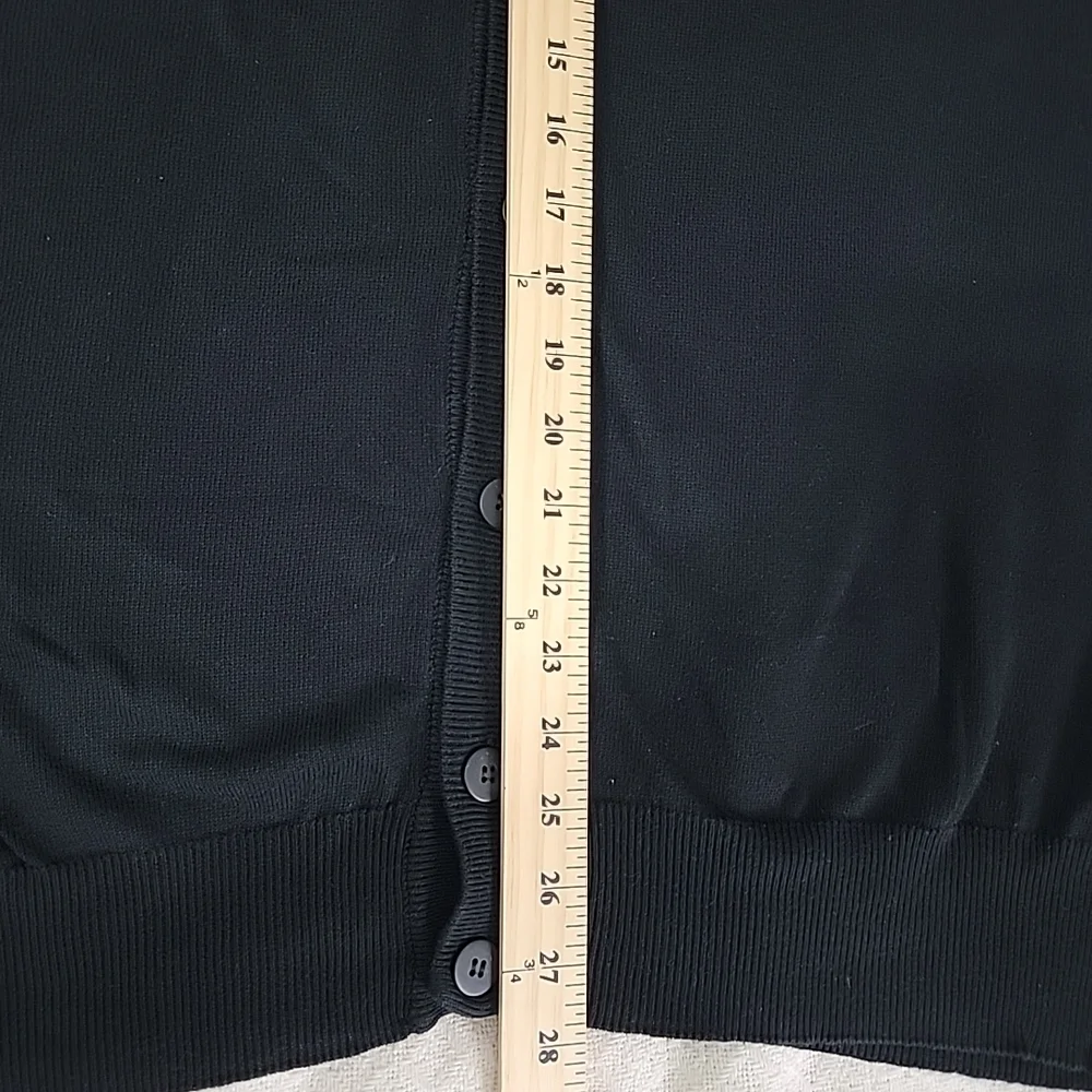 Men's Vintage Pronto Uomo Firenze black cardigan Vest Sz XL Cotton Blend Italy